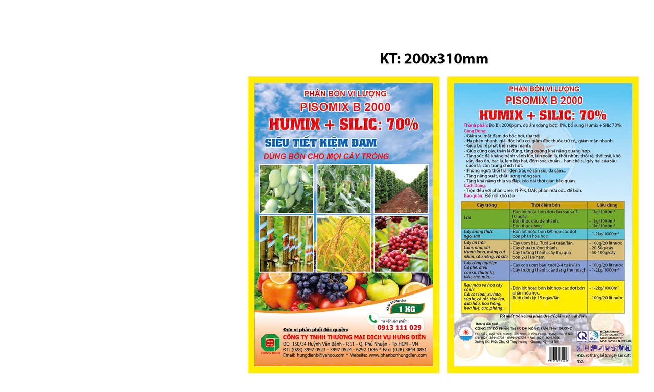 HUMIX + SILIC: 70% SIÊU ĐẬM ĐẶC GÓI 1KG