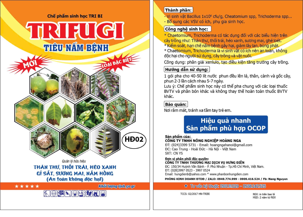 CPSH  TRIBI TIÊU NẤM BỆNH TRIFUGI 50GR